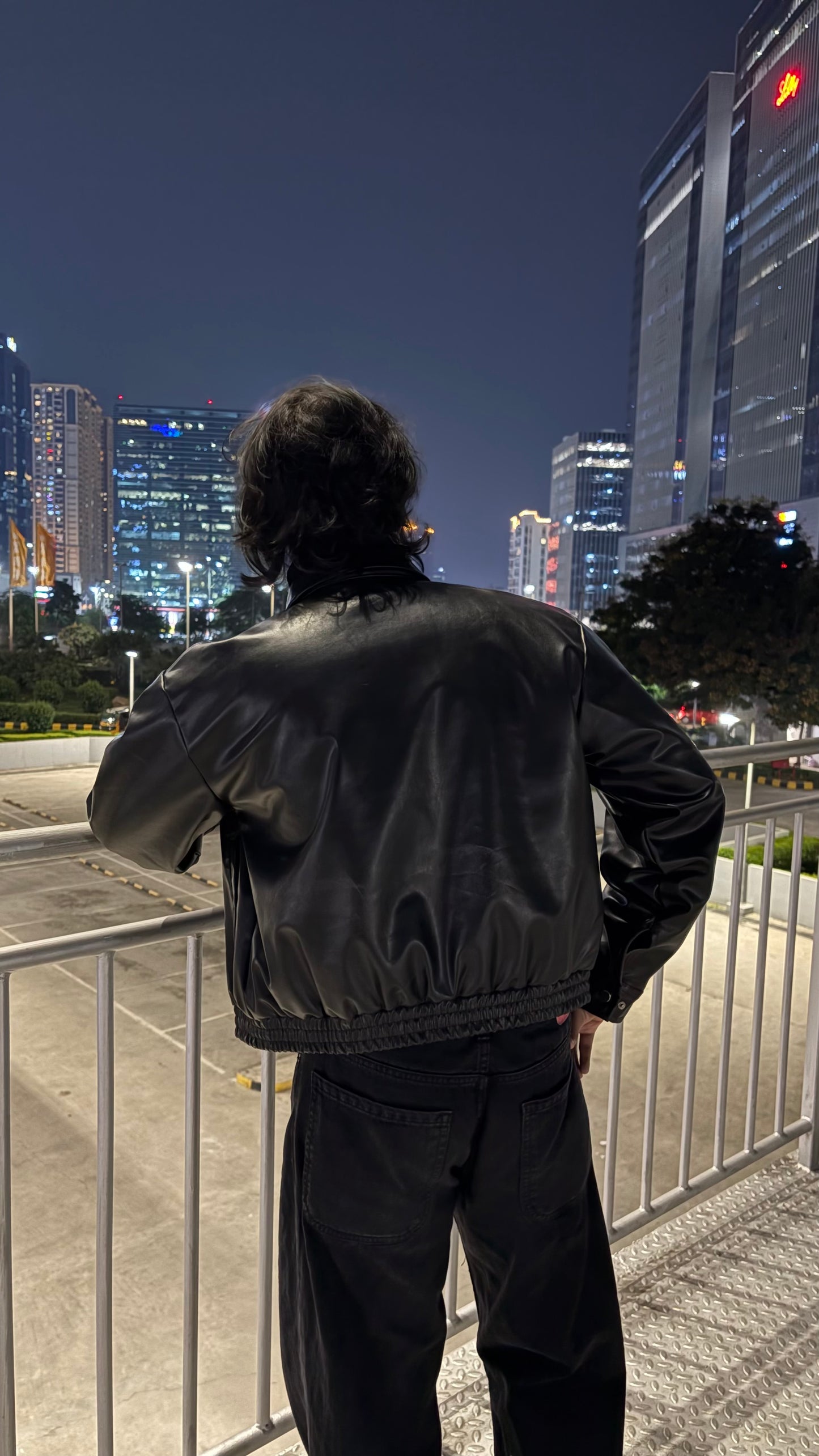 Rebel Leather Jacket - Cropped, Dropshoulder, Baggy Fit - Unisex